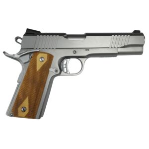 Rock Island Armory Rock 1911 Full Size Handgun 9mm Luger 10rd Magazine 5″ Barrel Stainless Steel with Wood Grip