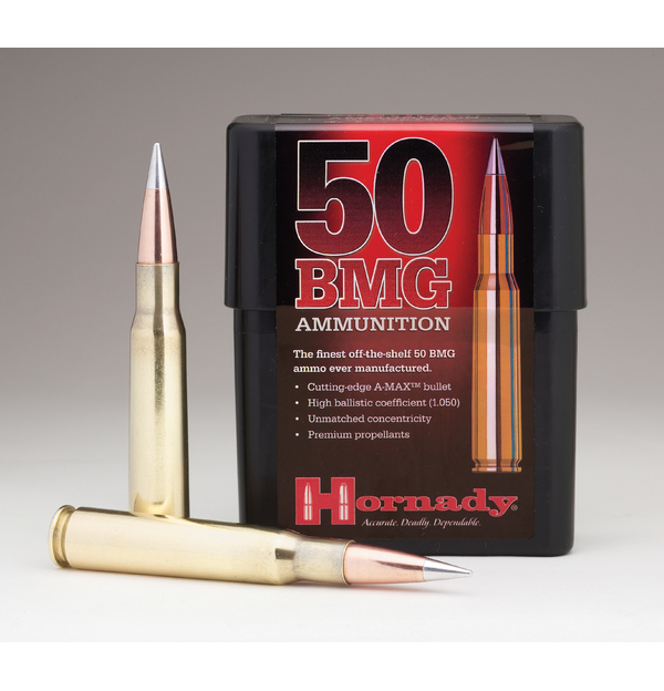 HORNADY MATCH 50 BMG 750GR A-MAX 10RD BX 100RD CASE