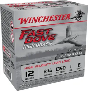 WINCHESTER 12G 2-3/4″ #8 FAST DOVE HB 25RD/250RD