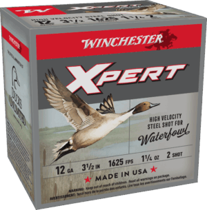 WINCHESTER XPRT STL 12G 3.5″ #2 HV WTRFWL 1-1/4OZ 25/250