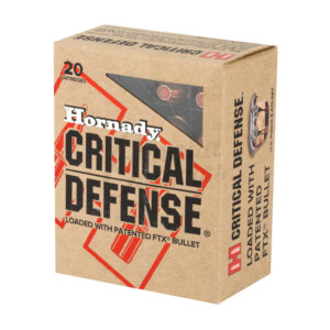 HORNADY CRITICAL DEFENSE 40S&W 165GR FTX 20RD BX 200RD CASE