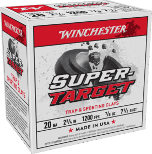 WINCHESTER SUPER TARGET 20 GA 7/8OZ 7.5 SHOT 25RD BX 250RD CASE