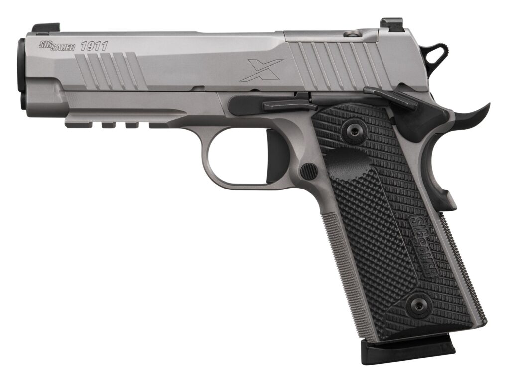 SIG SAUER 1911 X CARRY STAINLESS 45ACP 4.2" G10 GRIP, OPTIC RDY, 2-8RD