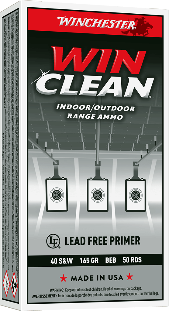 WINCHESTER 40 S&W SUPER-X TARGET WINCLEAN 165 GR 50 RD/BX 10 BX/CS