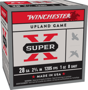 WINCHESTER 28 GA 2-3/4″ #8 SUPER-X UPLAND HB 1 OZ 25 RD/BX 10 BX/CS