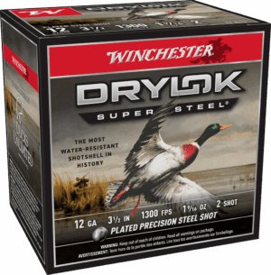 WINCHESTER DRYLOK SUPER STEEL 12 GA 3-1/2″ #2 1-9/16 OZ 25 RD/BX 10 BX/CS