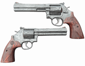 SMITH & WESSON 686 PLUS DLX STS 357MAG 6″ 7RD DA/SA TRUMP GOLDEN ERA DEEP ENGRAVED