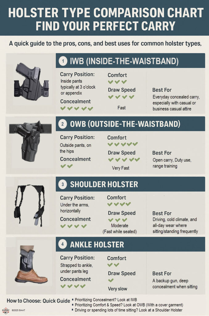 Holster Type Comparison Chart