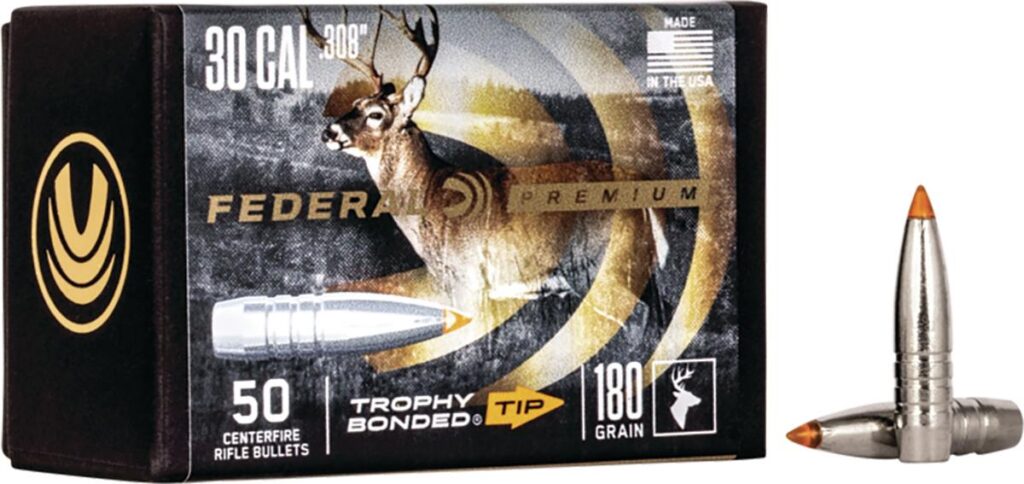 FEDERAL .308 CALIBER 180GR TROPHY BONDED TIP CB BULLET 50RD