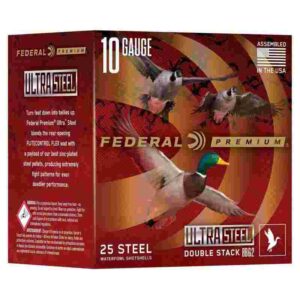 Federal Ultra Steel Shotshells 12ga 3-1/2″ 1-1/2oz 1500 fps #1 & BBB 25/ct