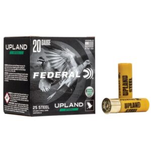Federal Upland Steel Shotshells 20ga 2-3/4″ 7/8 oz #6 1500 fps 25/ct