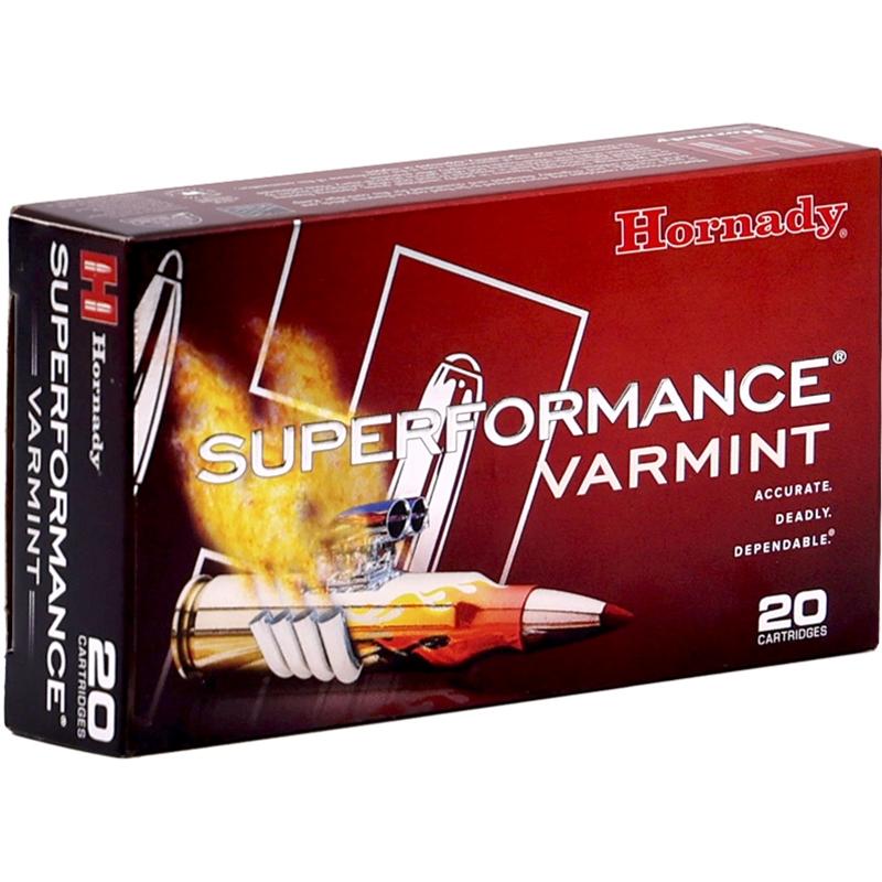 Hornady Superformance Varmint V-Max Rifle Ammunition .223 WSSM 55gr PT 2600 fps 20/ct