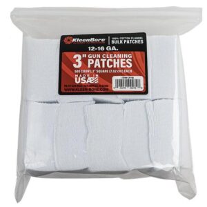 KleenBore 3″ Bore Cleaning Patches 12-16 ga 500/ct