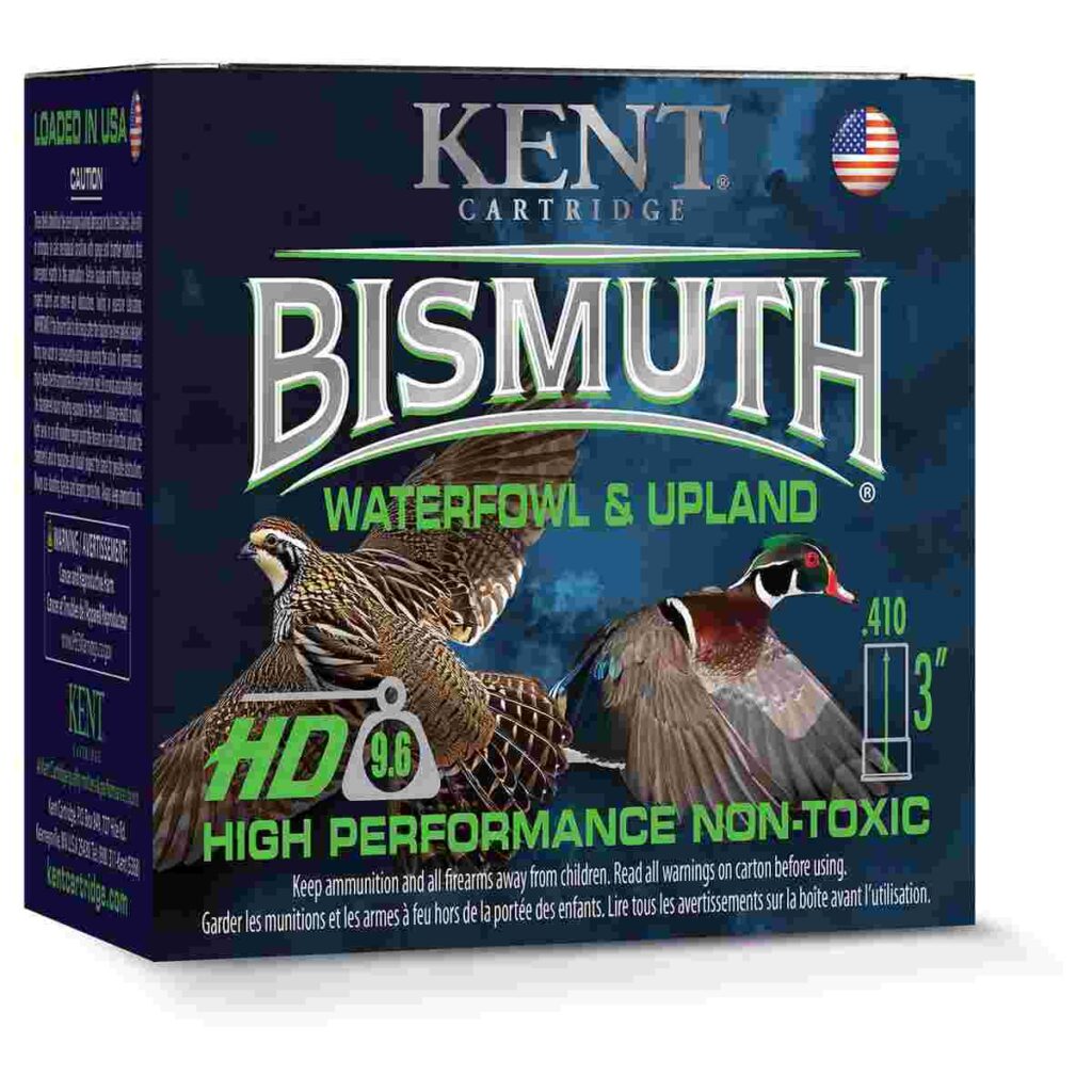 Kent Bismuth High-Performance Non-Toxic Waterfowl & Upland Shotshells 410ga 3" 9/16oz 1150 fps #4 25/ct