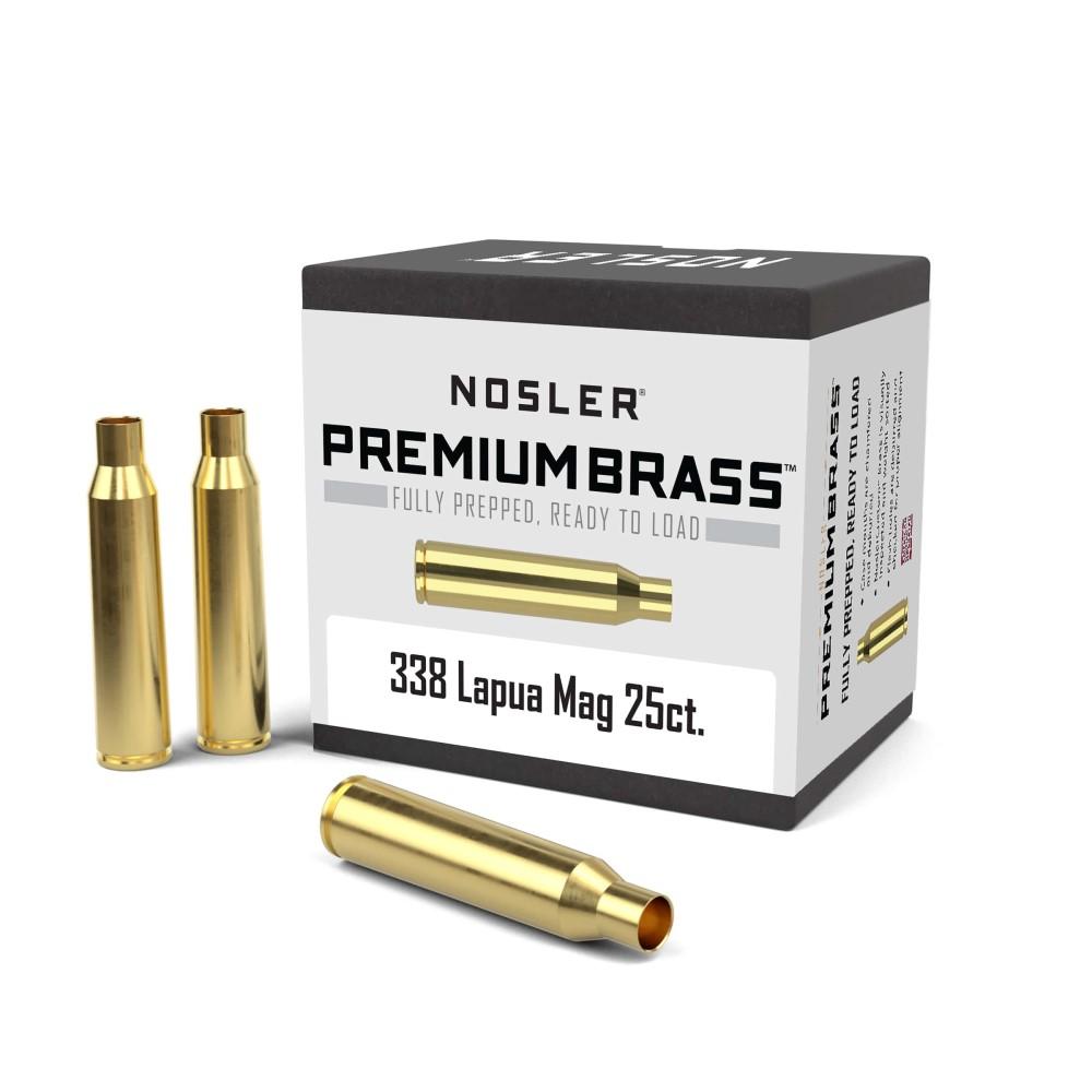Nosler Unprimed Brass Rifle Cartridge Cases 25/ct .338 Lapua