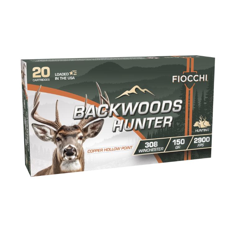 Fiocchi Backwoods Hunter Rifle Ammunition .308 Win.150gr CHP 2900 fps 20/ct