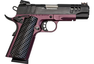 Great Lakes Firearms GL1911-45CSSCHY 1911 4.25" 8+1 Black/SS Barrel/Black Cherry