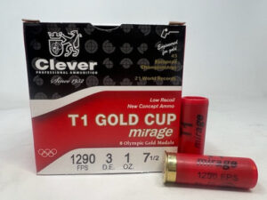 Clever 12 Gauge Ammunition T1 Mirage CMST12H175CASE #7.5 Shot 2-3/4″ 1oz 1290fps Case 250 Rounds