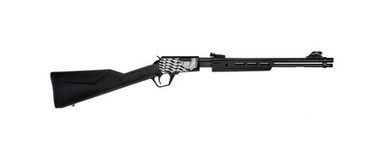 Rossi USA Gallery 22 RP22181SY-EN11 18" 15+1 .22LR Pump Action Black Synthetic Engraved US Flag