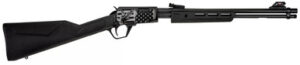 Rossi USA Gallery 22 RP2218SY-EN18 18″ 15+1 .22LR Pump Action Black Synthetic Engraved Eagle & US Flag