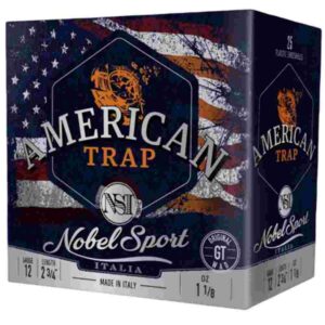 Nobel NSI Target Trap Shotshell 12 ga 2-3/4″ 1-1/8 oz. 1200 fps #8 25/ct