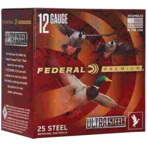 Federal Ultra Steel Shotshells 12ga 3-1/2″ 1-1/2oz 1500 fps BB&2 25/ct