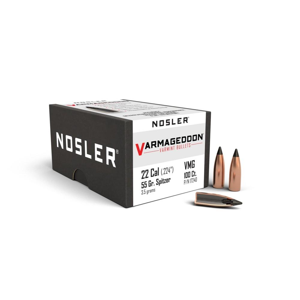 Nosler VarMageddon Bullets .22 cal .224" 55 gr FB-TIPPED 100/ct