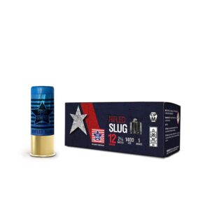 PPU Stars & Stripes Rifled Slug Shotshells 12ga 2-3/4” 1oz 1400fps Slug 10/ct