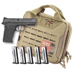 Smith & Wesson M&P9 Shield EZ M2.0 Handgun Bundle 9mm Luger 8rd Magazines (5) 3.675″ Barrel Black with Case