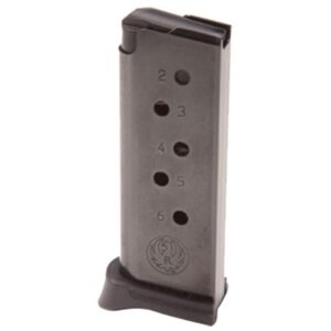 Ruger Handgun Magazine w/Extended Floorplate for LCP .380 Auto 6/rds Black