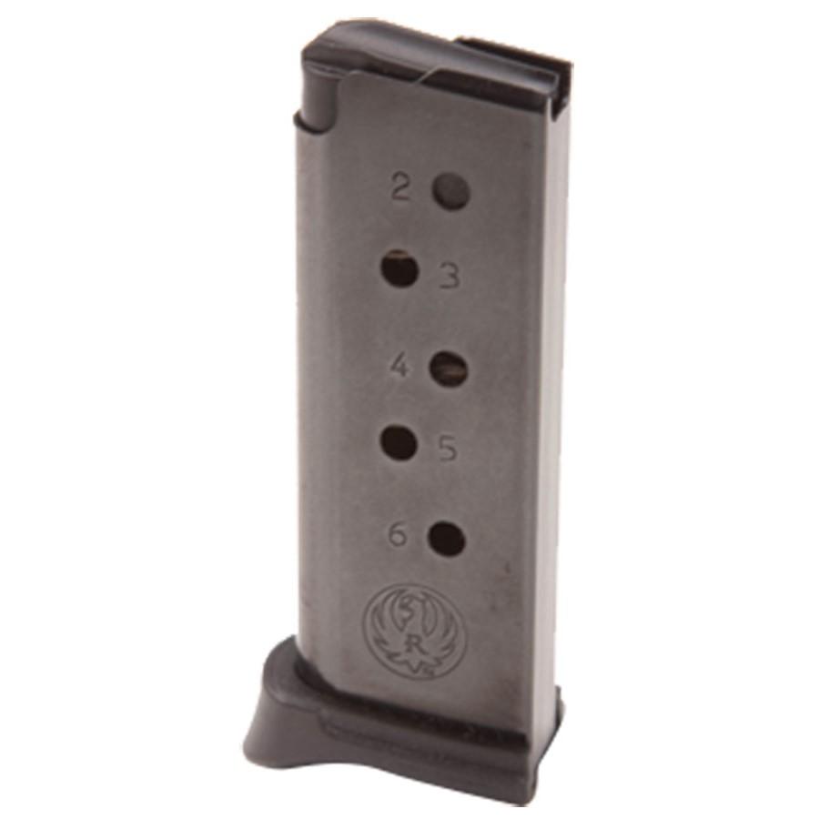 Ruger Handgun Magazine w/Extended Floorplate for LCP .380 Auto 6/rds Black