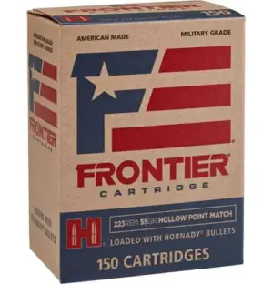 FRONTIER® 223 REM 55 GR HOLLOW POINT MATCH™ (150 – ORIENTED) 150RD/BX 8BX/CS