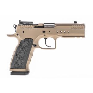 Tanfoglio Hexagon Tactical Handgun 9mm Luger 17rd Magazine(2) 4.45″ Compensated Barrel DA/SA OR Tan