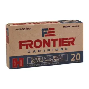 FRONTIER® 5.56 NATO 55 GR HOLLOW POINT MATCH™ (150 – ORIENTED) 150RD/BX 8BX/CS