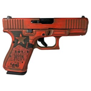 Glock 19 Gen 5 Custom “Texas Orange” Handgun 9mm Luger 15rd Magazines (3) 4.02″ Barrel Austria