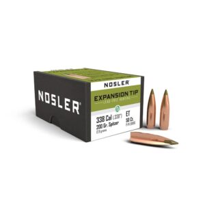 Nosler E-Tip Lead-Free Hunting Rifle Bullets .338 cal .338″ 200 gr SPTZ E-TIP 50/ct