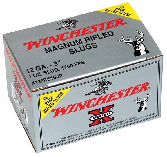 Winchester Super-X Rifled Slug 12 ga 3" 1 oz 1760 fps Slug 15/ct