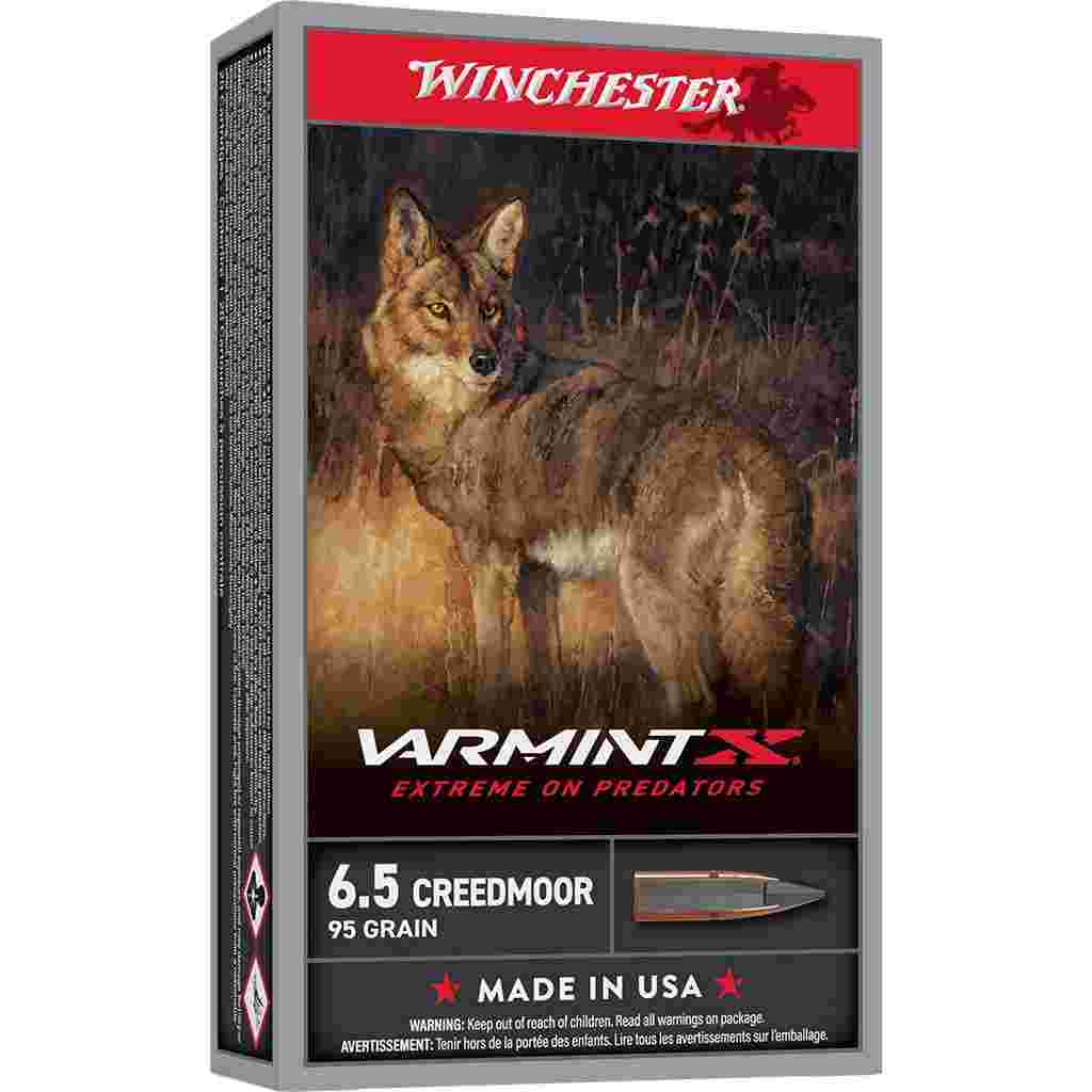 Winchester Varmint X Rifle Ammunition 6.5 Creedmoor 95gr PT 3300 fps 20/ct