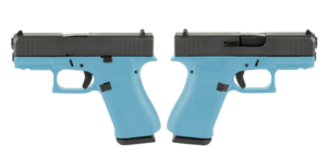 GLOCK G43X 9MM PISTOL 3.41″ TIFFANY BLUE NIGHT SIGHTS 2-10RD MAGS