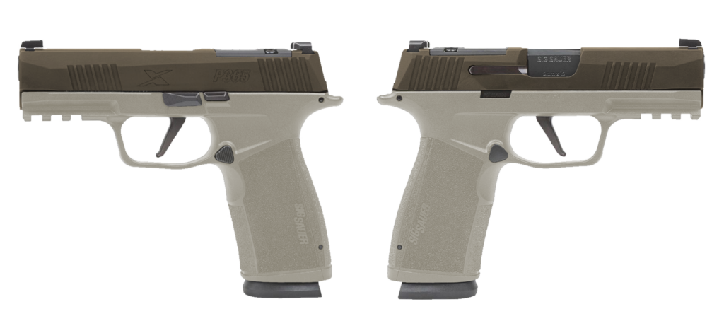SIG SAUER P365 X-MACRO 9MM PSTL 3.7" 2-17RD OR 2 TONE BRONZE/TAN