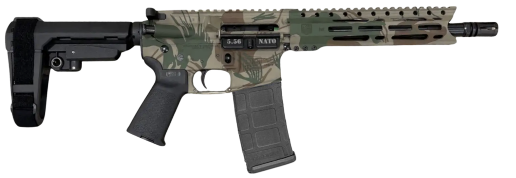 DIAMONDBACK DB15 5.56 10" PSTL RHODESIAN BRUSHSTROKE  W/SBA3 BRACE 30RD MAG ORION EXCLUSIVE