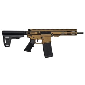 GLFA 223 Wylde Braced Pistol .223 Wylde 30rd Magazine 7.5″ Stainless Steel Barrel Bronze Finish