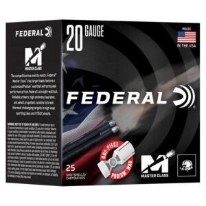 Federal Master Class Shotshells 20ga 2-3/4″ 7/8oz 1250fps #7.5 25/ct