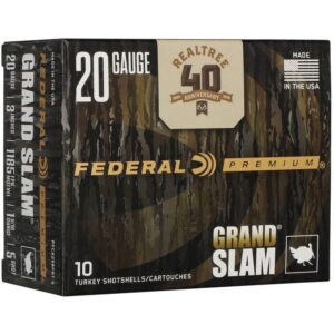 Federal Grand Slam Realtree 40th Anniversary Shotshells 20ga 3″ 1-5/16oz 1185 fps #5 10/ct