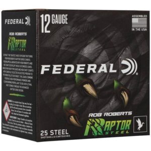 Federal Rob Roberts Raptor Steel Shotshells 12ga 3″ 1-3/8oz 1400 fps #4 25/ct