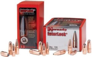 Hornady InterLock Bullets .35 cal .358″ 200 gr RN 100/ct