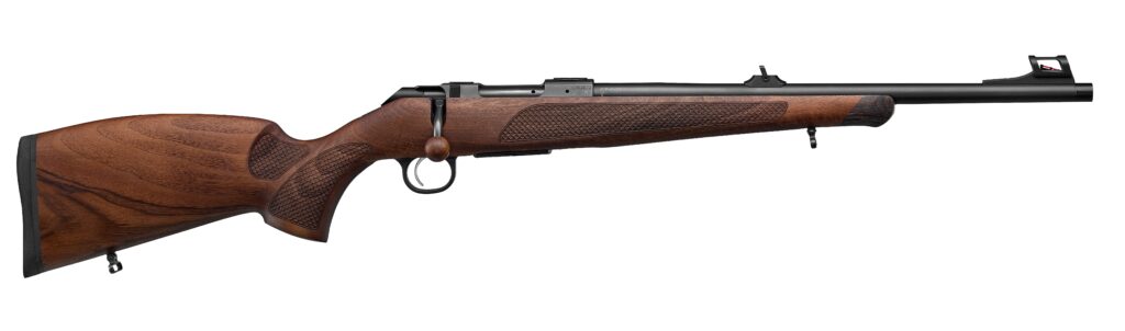 CZ 600 PLUS ST3 LUX300WIN 3RD M15X1 24IN DRILD/TAPD WALNT STK FIBROPT FRNT/ADJ RR SGTS WALNT BLT KNB