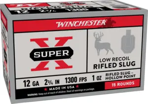 WINCHESTER 12 GA 2-3/4″ SUPER-X 15-PACK LOW RECOIL 1 OZ 15RD/BX 10BX/CS