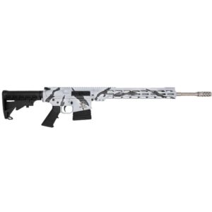 GLFA AR10 Rifle 6.5 Creedmoor 10rd Magazine 20″ Barrel Pursuit Snow Camo Cerakote