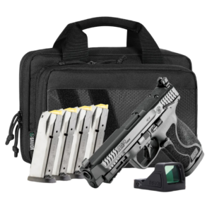 M&P 10mm M2.0 OR Bundle Handgun 10mm Auto 15rd Magazines(4) 4.6″ Barrel Thumb Safety Savior Bag RFX11 Green Dot